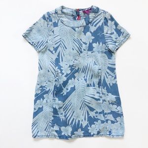 AQUA Tropical Chambray Dress Size S (6-7)